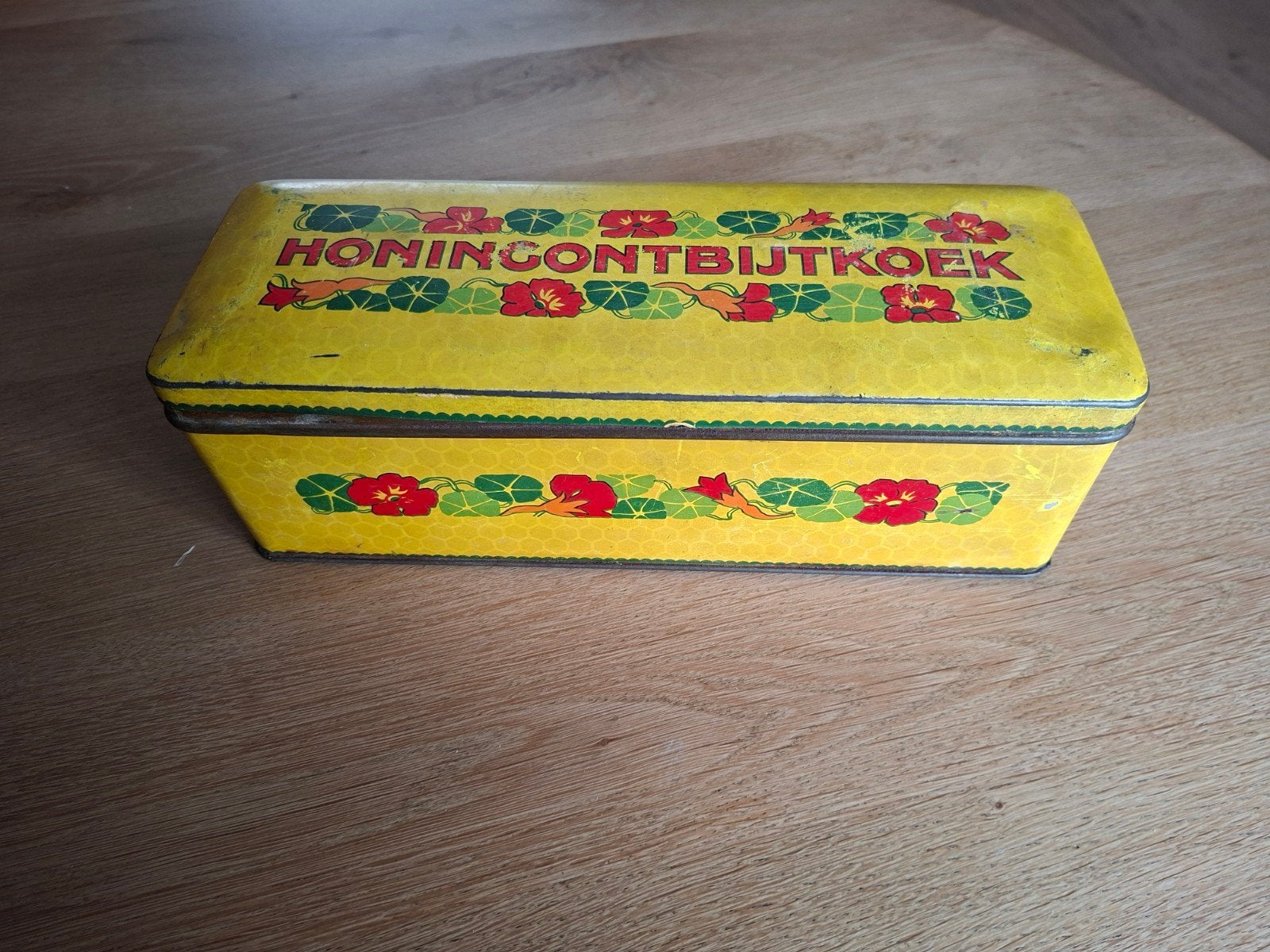Vintage Verkade Honingontbijtkoek blik, Verzamelen, Blikken, Ophalen of Verzenden