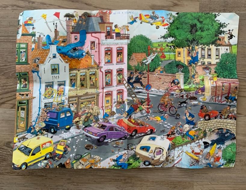 Vrijdag de 13de Jan van Haasteren puzzel - mist 1 stukje, Ophalen of Verzenden, Gebruikt