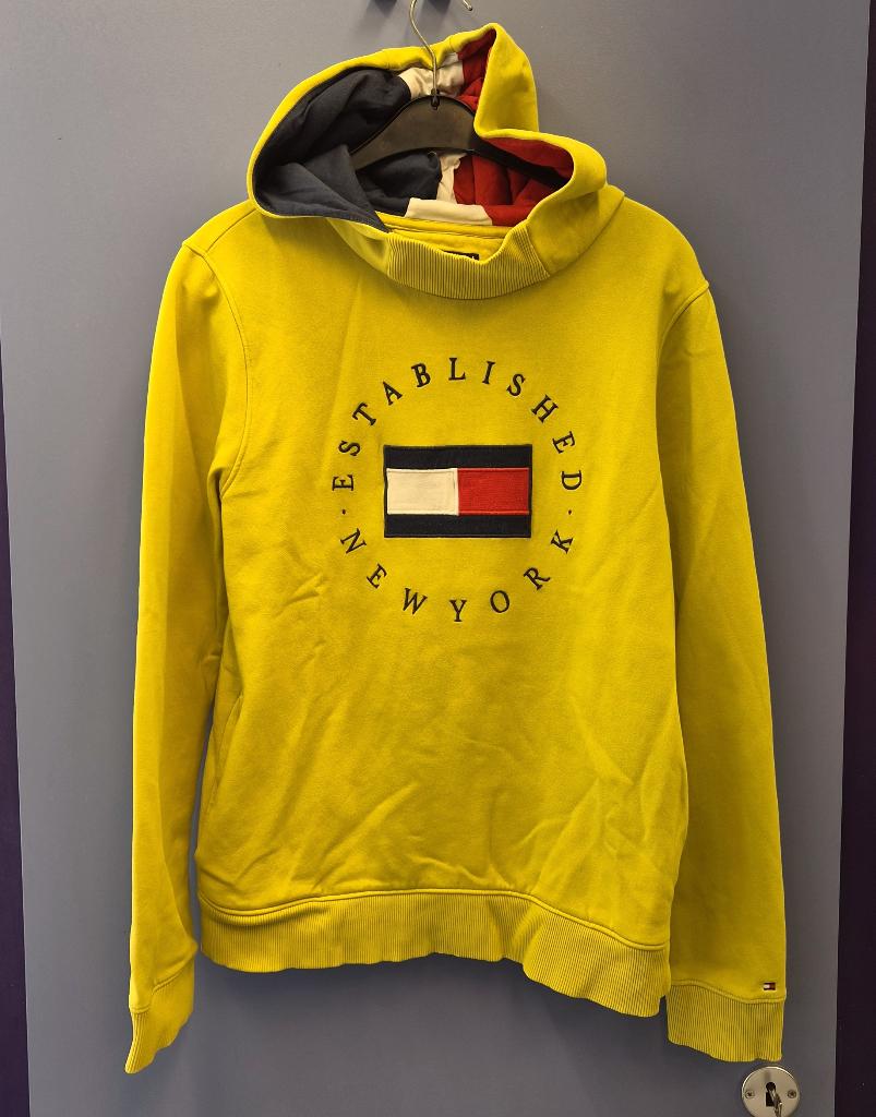 Tommy Hilfiger mosterd gele hoodie trui mt 176 / S nr, Kleding | Dames, ., Geel, Ophalen of Verzenden, Zo goed als nieuw