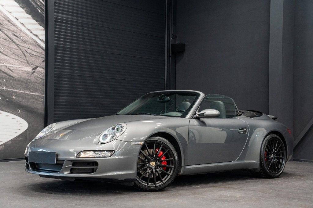 Porsche 911 3.8 Carrera S Cabriolet 2006 Grijs, Auto's, Achterwielaandrijving, Zwart, Cabriolet, 4 stoelen