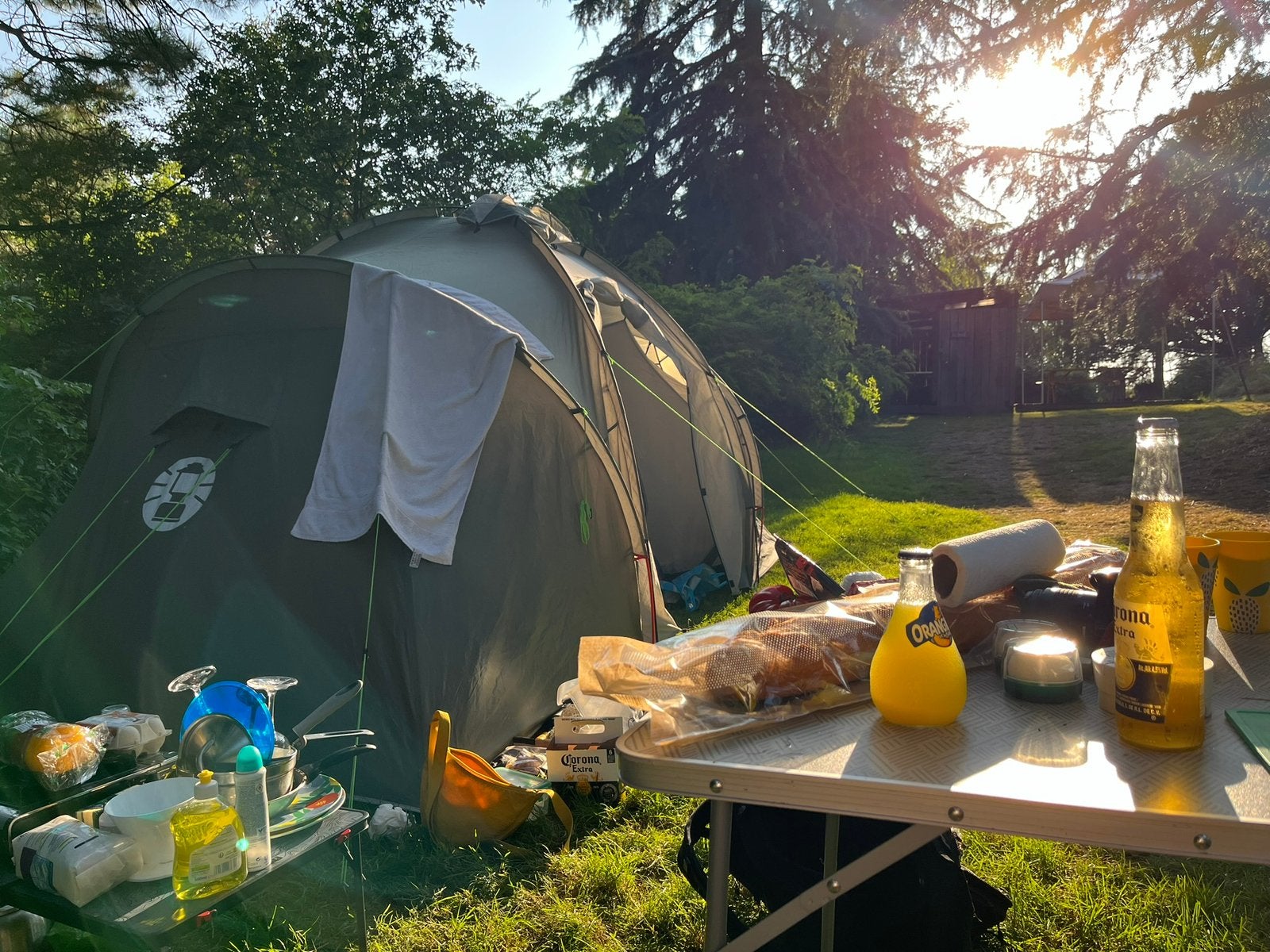 4 persoons tent - Coleman Ridgeline 4plus, Caravans en Kamperen, Ophalen, Gebruikt, Tot en met 4