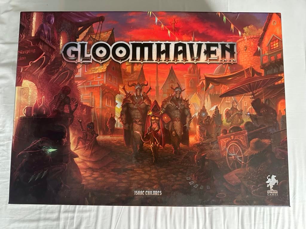 Gloomhaven Bordspel - Epische Dungeon Crawler Avontuur, Een of twee spelers, Ophalen of Verzenden, Zo goed als nieuw