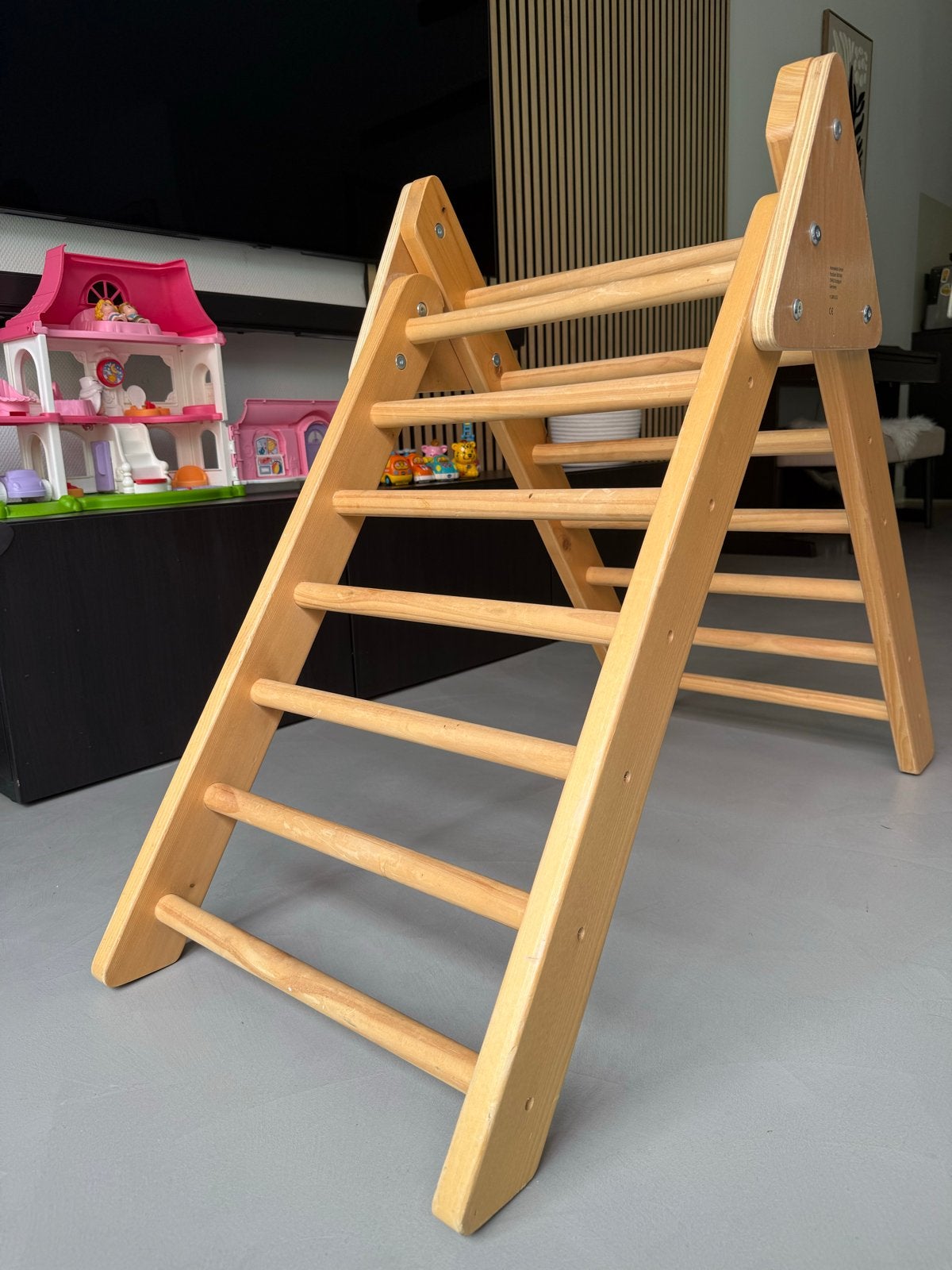 Houten Klimrek / Klimtoestel voor Kinderen, Kinderen en Baby's, Speelgoed | Buiten | Speeltoestellen, Ophalen, Zo goed als nieuw