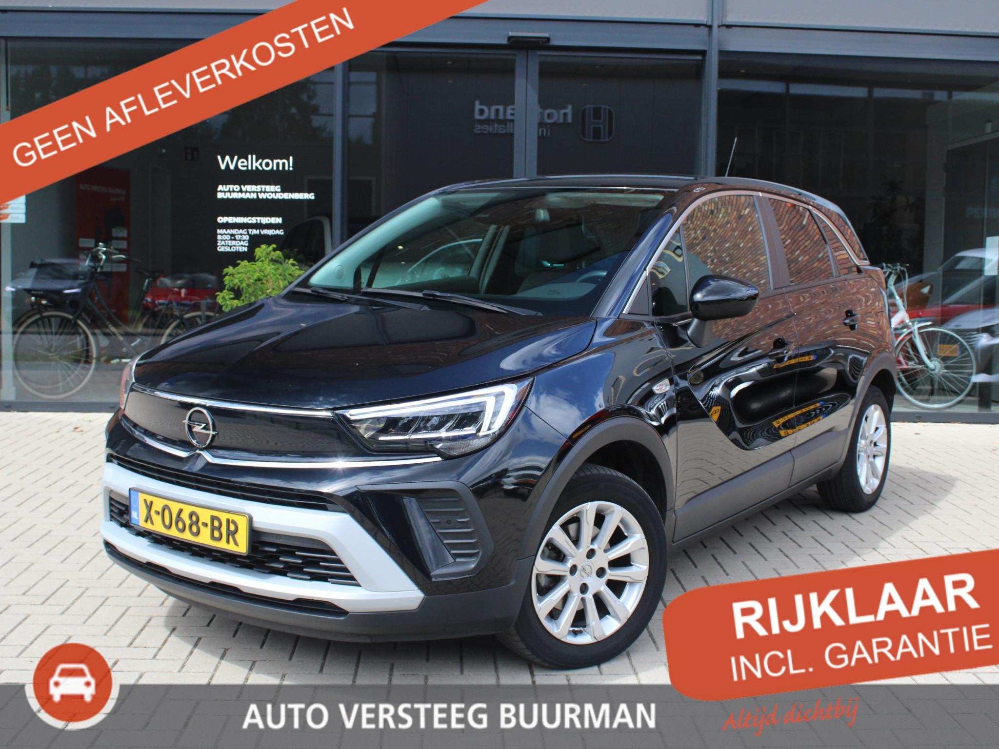 Opel Crossland 1.2 Turbo Elegance 130PK Automaat, Trekhaak,, Auto's, 12 maanden, Gebruikt, 1199 cc, Zwart