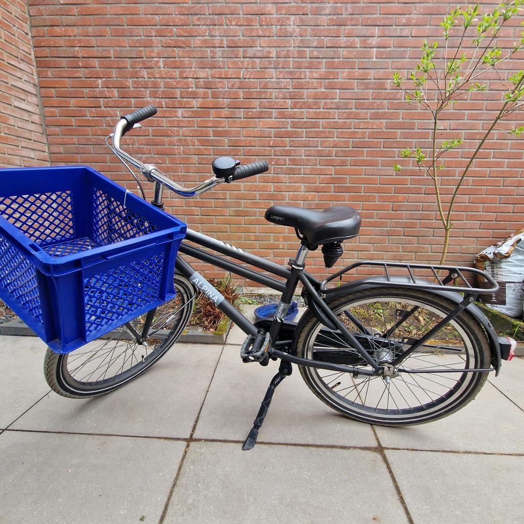 Alpina Cargo jongensfiets 20 inch met krat, Ophalen, Gebruikt, Alpina, Handrem