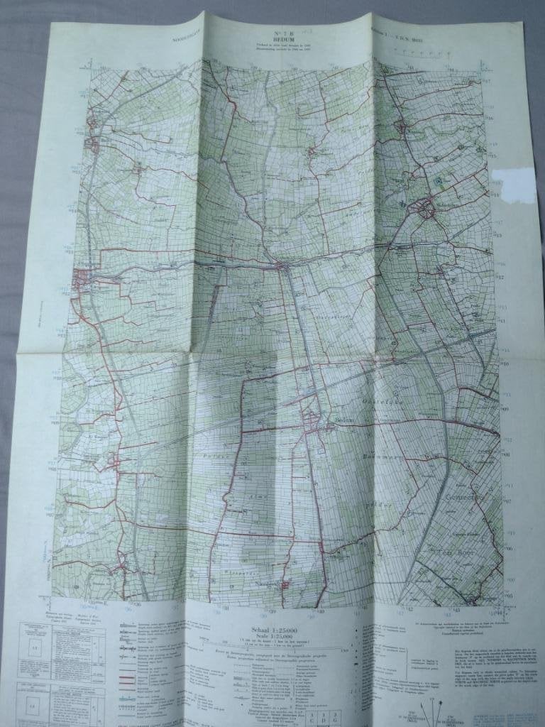 7 B Bedum Middelstum Stitswerd Adorp Sauwerd Plattegrond 195, Ophalen of Verzenden