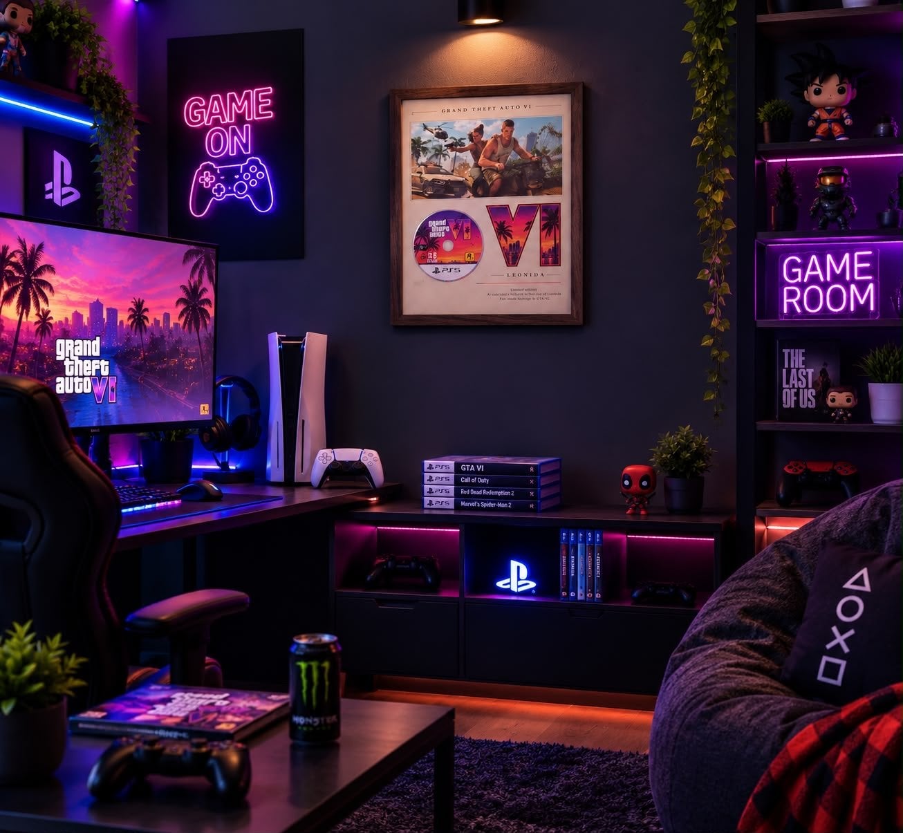 GTA 6 Gameroom Fotolijst met Disc, Avontuur en Actie, Verzenden, 1 speler, Nieuw