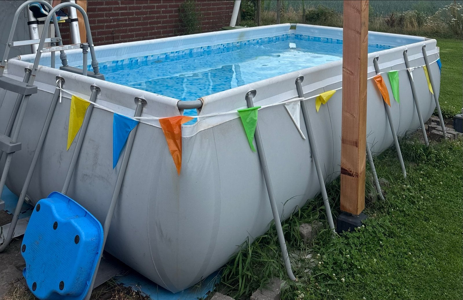 Bestway Power Steel opzetzwembad met trap, Tuin en Terras, Ophalen, Gebruikt, 200 tot 300 cm, 80 tot 120 cm