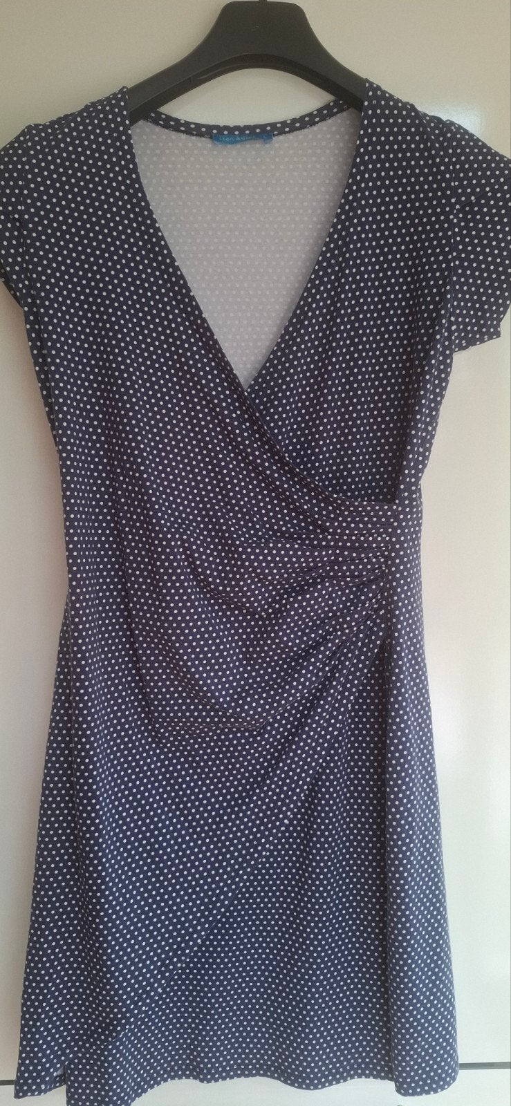 Lien & Giel Jurk met Polka Dots - Maat L, Kleding | Dames, Ophalen of Verzenden, Gedragen, Blauw