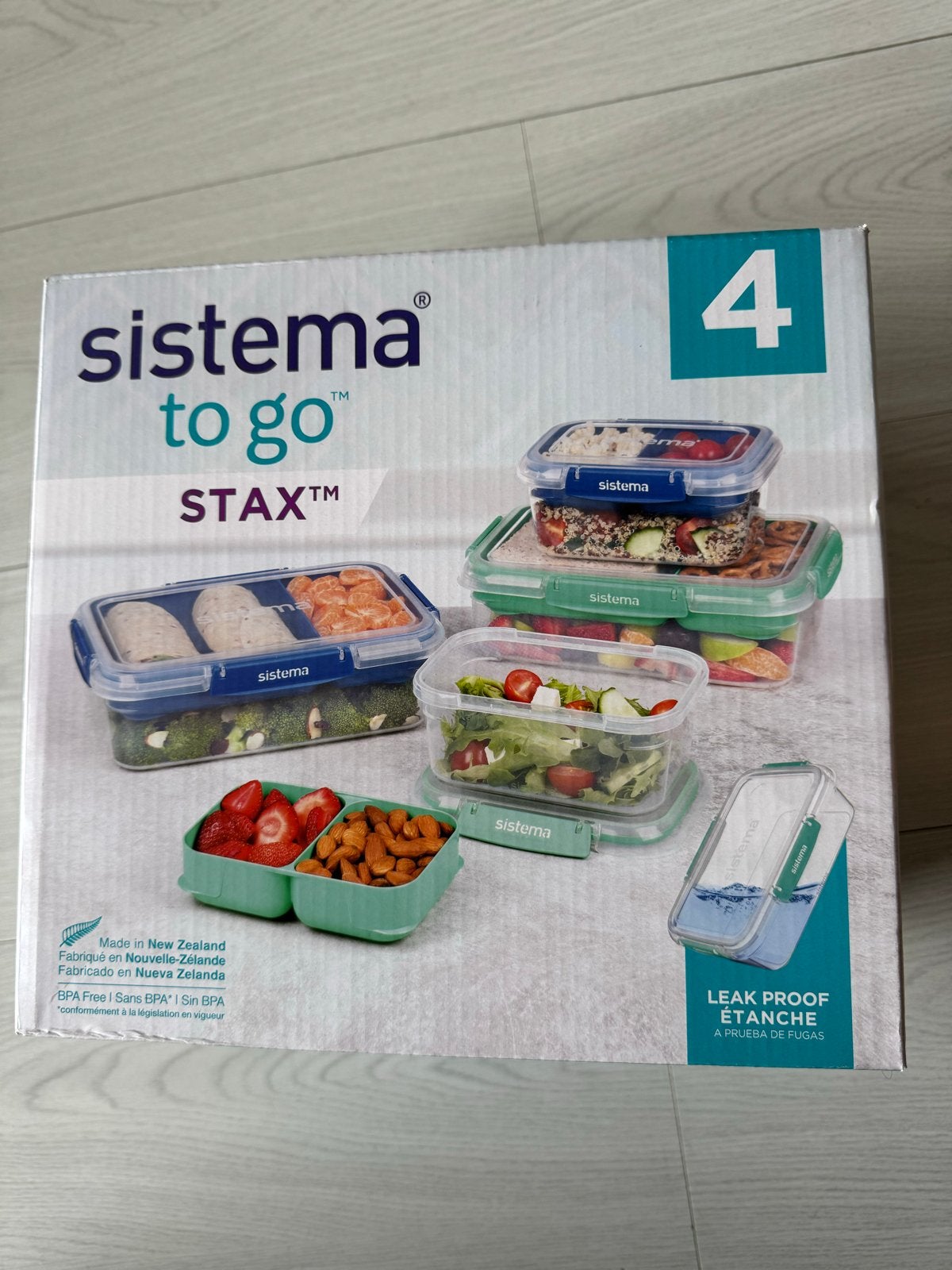 Sistema To Go lekvrije bakjes met inzetbakjes (4 stuks), Overige typen, Kunststof, Nieuw, Ophalen of Verzenden