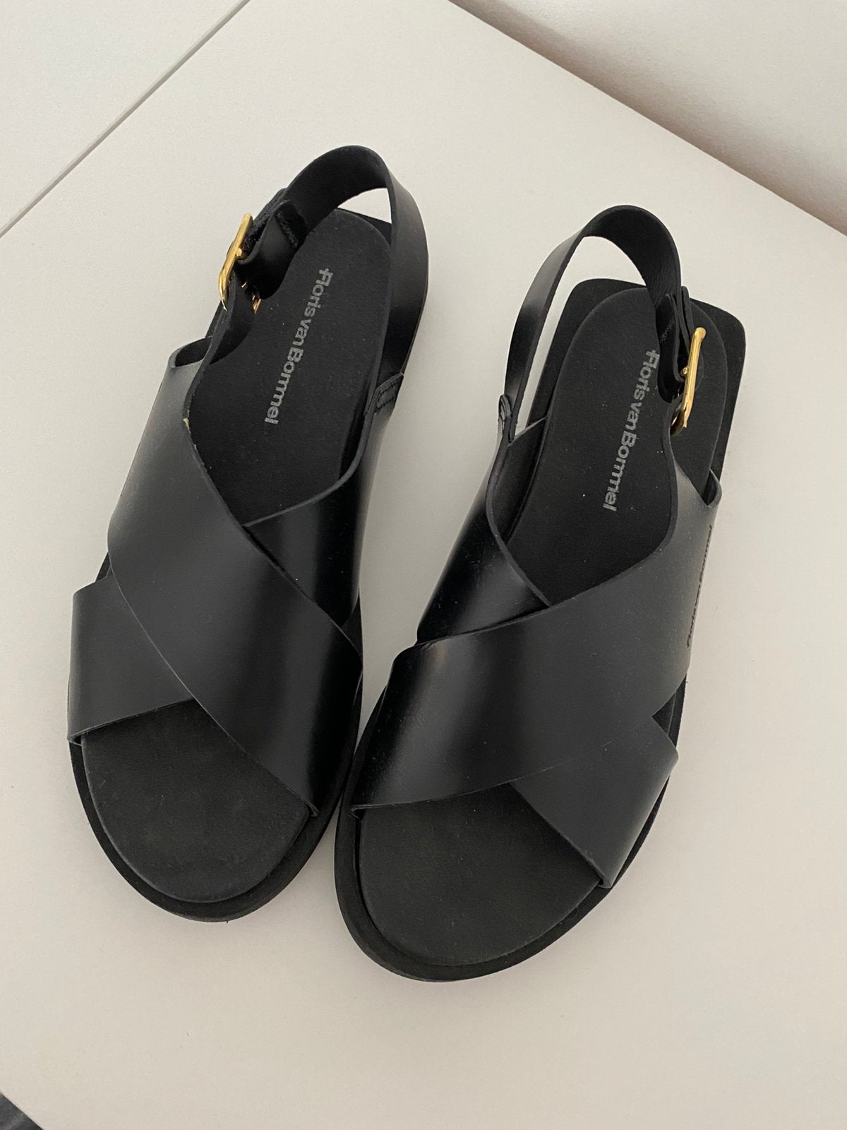 Sandalen van Floris van Bommel, mt 40. €48,50., Floris van Bommel., Zwart, Zo goed als nieuw, Sandalen of Muiltjes