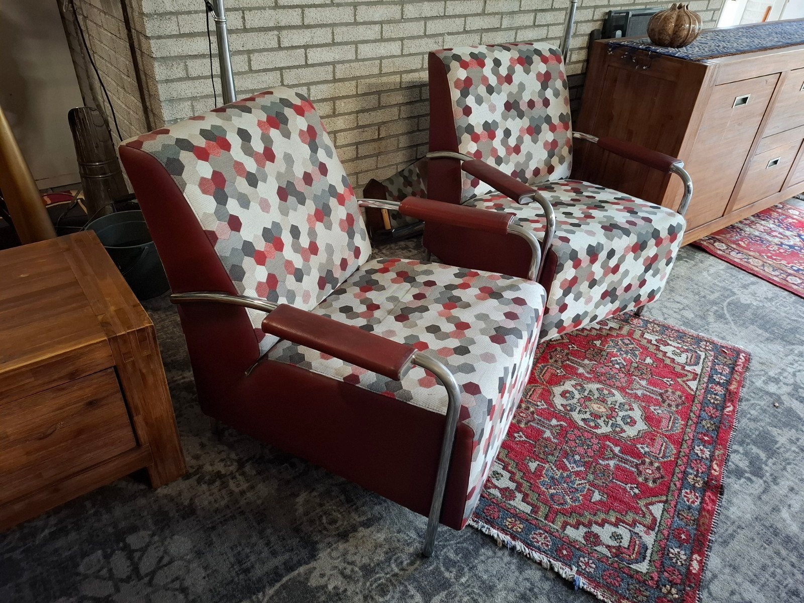 Zeker mooie Retro Fauteuil set van 2 Izgst. Zie advertentie,, Ophalen, Gebruikt