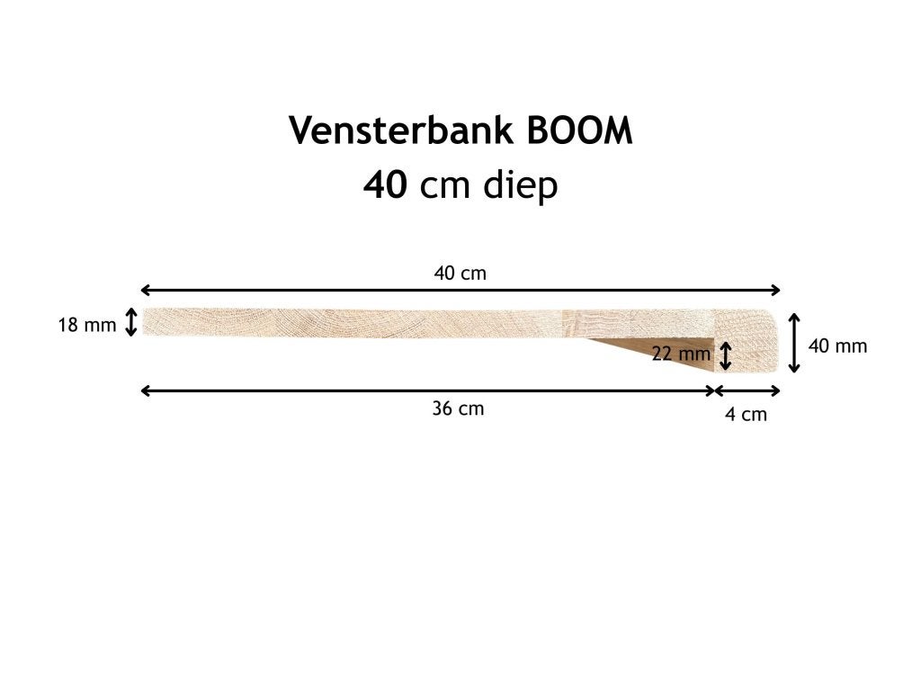 Vensterbank - Eiken overzet | Boom | Div. afm. OP VOORRAAD!, Niet ingevuld, Verzenden, Vensterbanken, Nieuw
