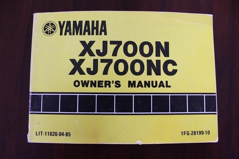 Yamaha XJ700 N NC 1984 motorcycle owner's manual XJ 700, Motoren, Ophalen of Verzenden, Yamaha