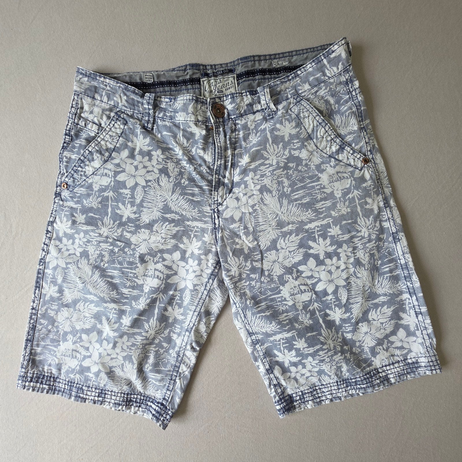 Cars Jeans Aloha Shorts Heren Maat S Bloemen Hawaii Print., Cars Jeans, Onbekend, W32 (confectie 46) of kleiner, Zo goed als nieuw