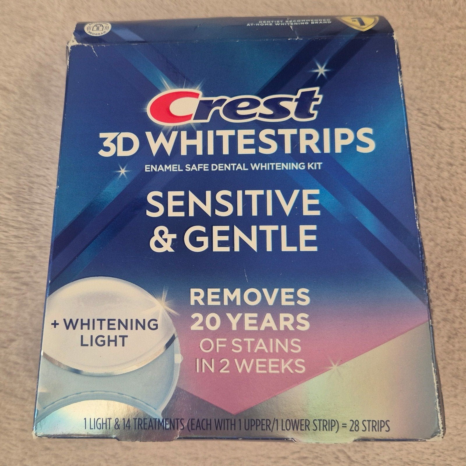 Crest 3D Whitestrips Sensitive + LED Lamp, Ophalen of Verzenden, Nieuw