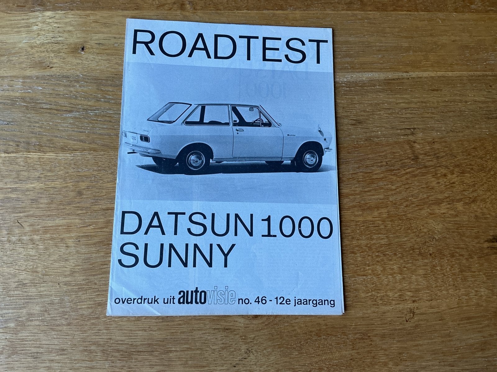 Roadtest Datsun 1000 Sunny - Autovisie overdruk, Ophalen of Verzenden, Gelezen, Overige merken