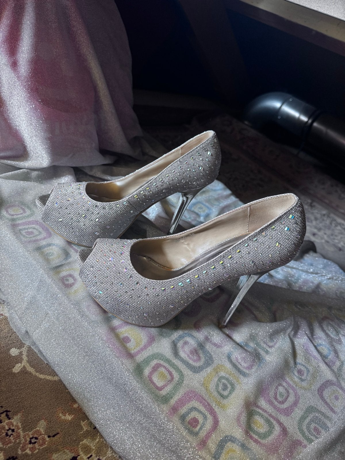 Glitter Hakken Maat 39, Ophalen of Verzenden, Zo goed als nieuw, Overige kleuren, Pumps