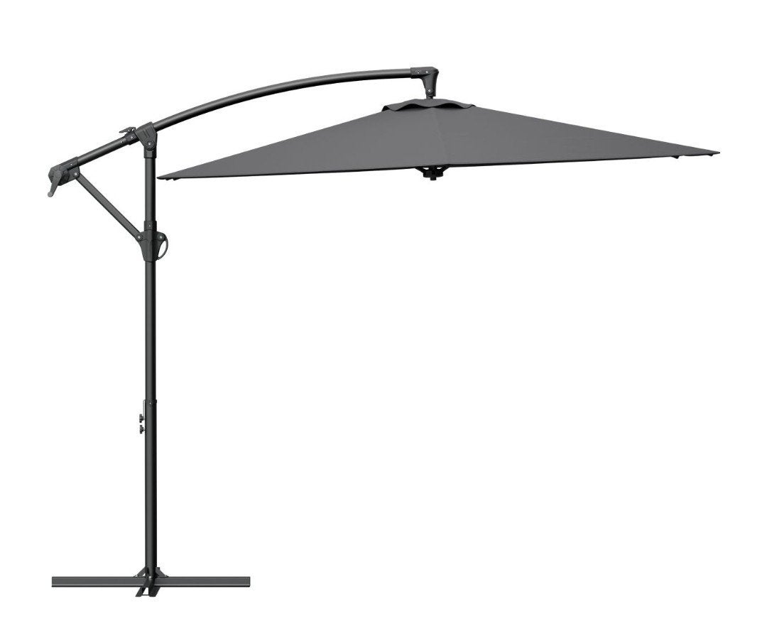 Nieuwe Zweefparasol Rond Ø250 cm - Donkergrijs