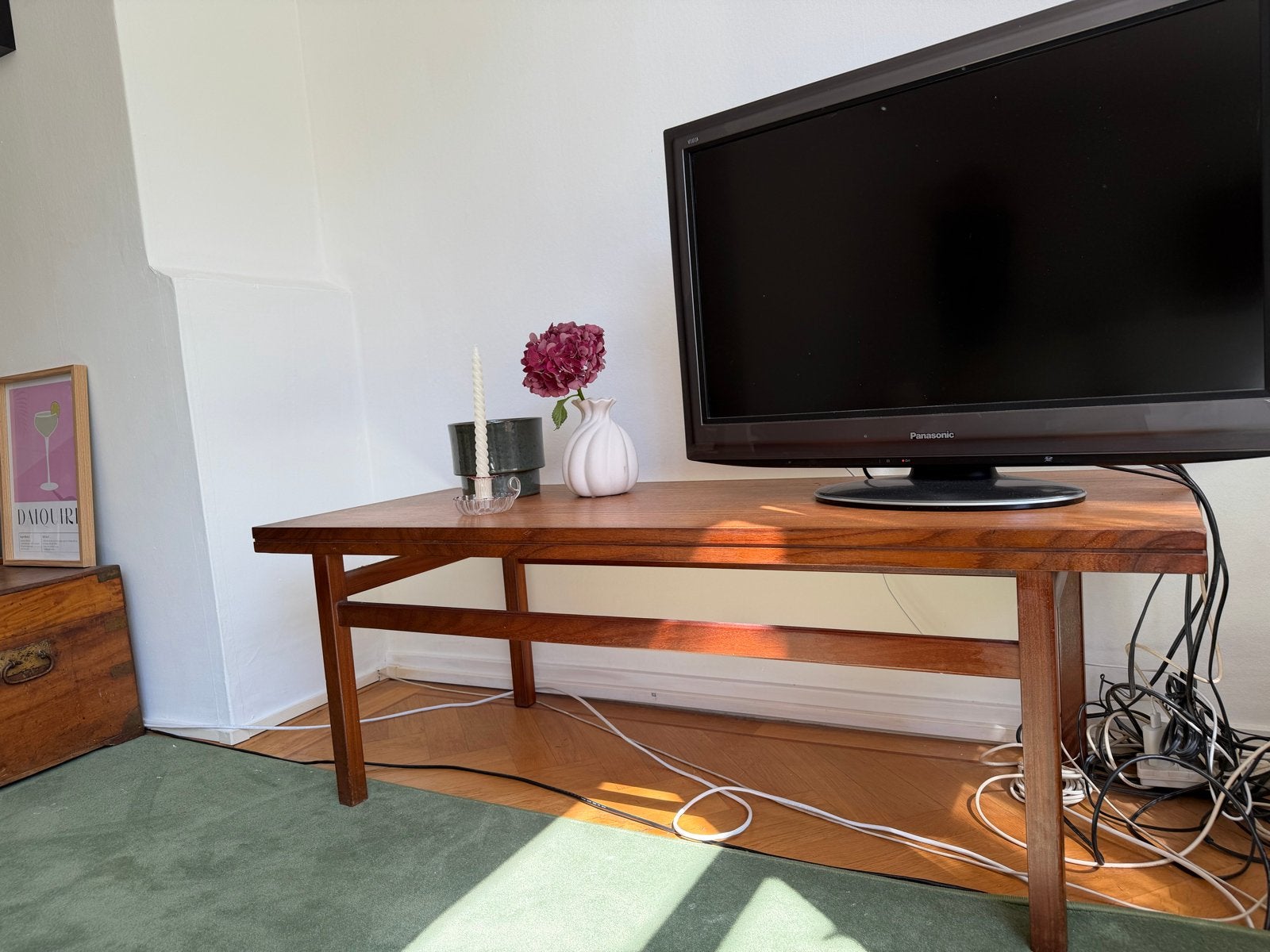 Salontafel/TV-meubel met uitschuifbare bladen, Ophalen, Gebruikt, 50 tot 100 cm, 100 tot 150 cm