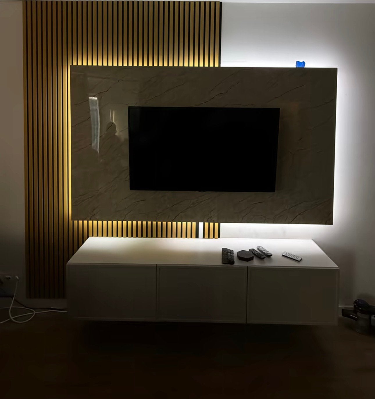 Cinewall op maat. Jouw stijl, jouw wensen, Ophalen of Verzenden, Zo goed als nieuw, Elektrische haard