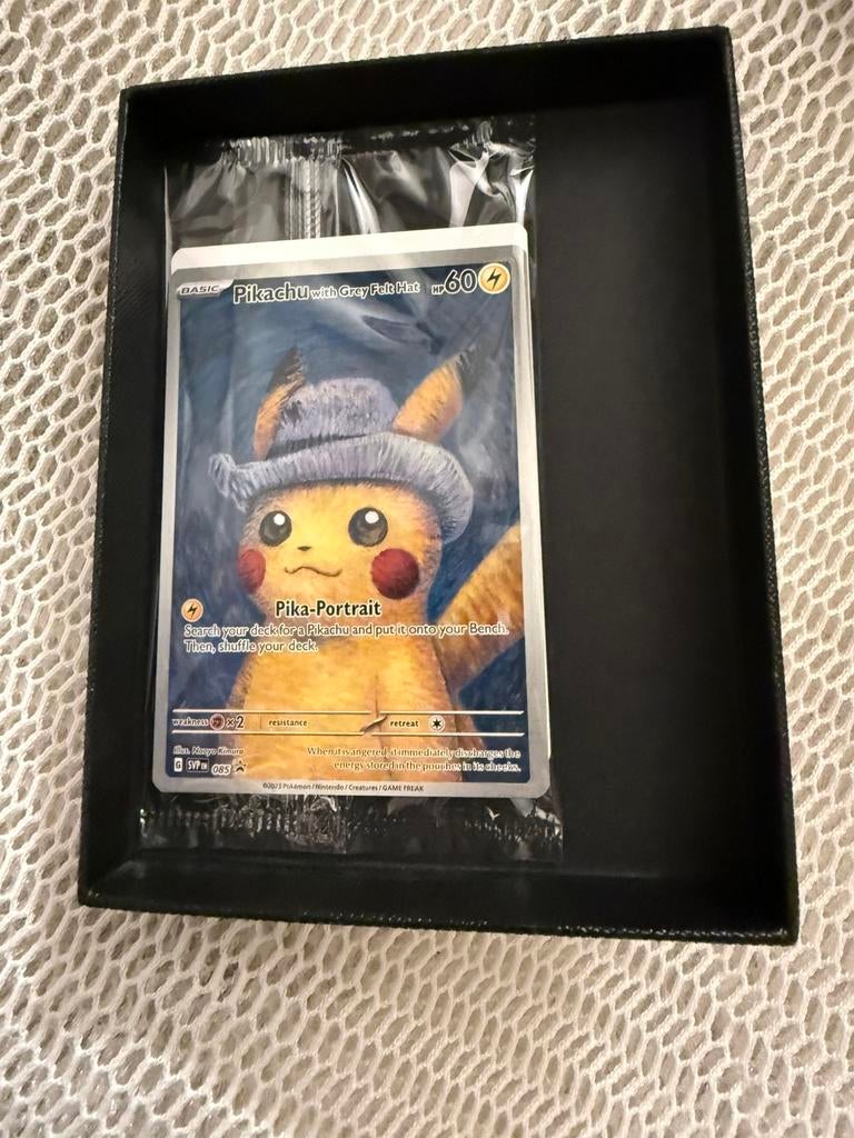 Pikachu van Gogh promo kaart sealed, Ophalen of Verzenden, Nieuw, Losse kaart