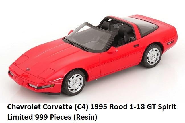 Chevrolet Corvette (C4) 1995 Rood 1-18 GT Spirit Limited 999, Overige merken, Tschuiten@hotmail.com, Auto, Frankrijk