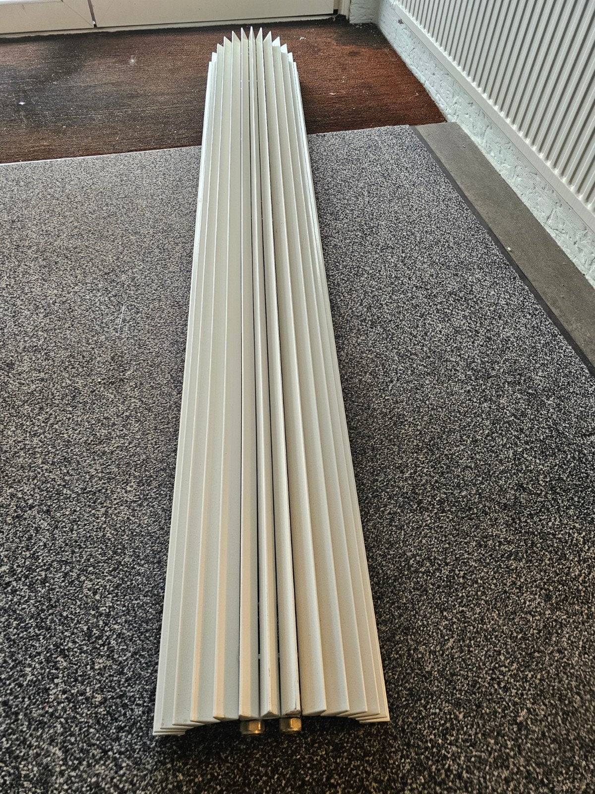 Mooie halfronde designradiator 220x35cm, Ophalen, Gebruikt, Radiator, Minder dan 60 cm