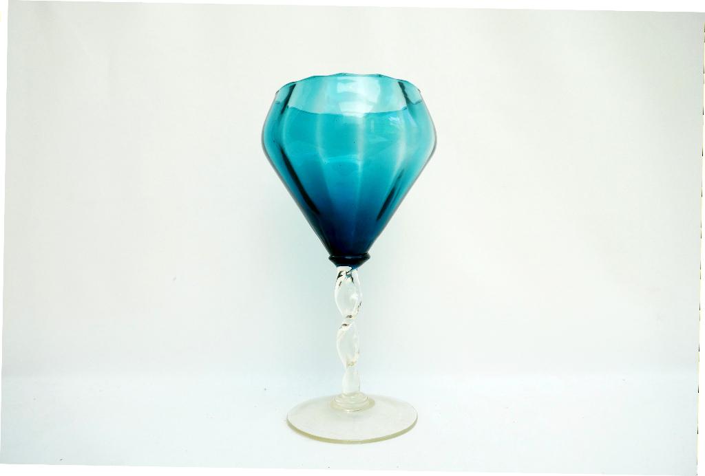 Empoli - Royal glass - bokaal of vaas op voet - Italië, Ophalen of Verzenden