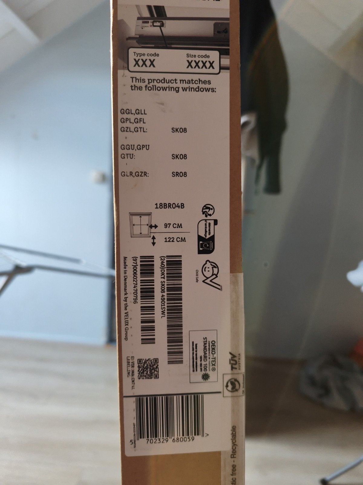 Velux Dakraam gordijn SK08 (97x122 cm) - Nieuw in doos, Ophalen of Verzenden