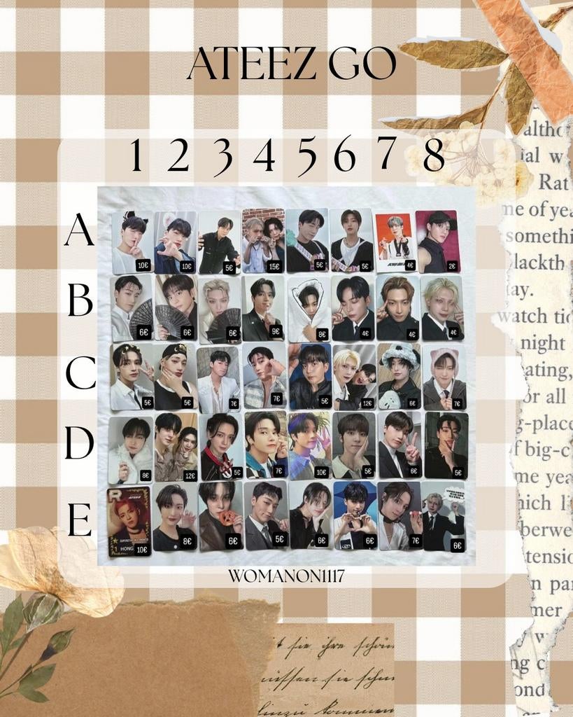 Ateez photocard set, Verzenden, Zo goed als nieuw, Foto of Kaart