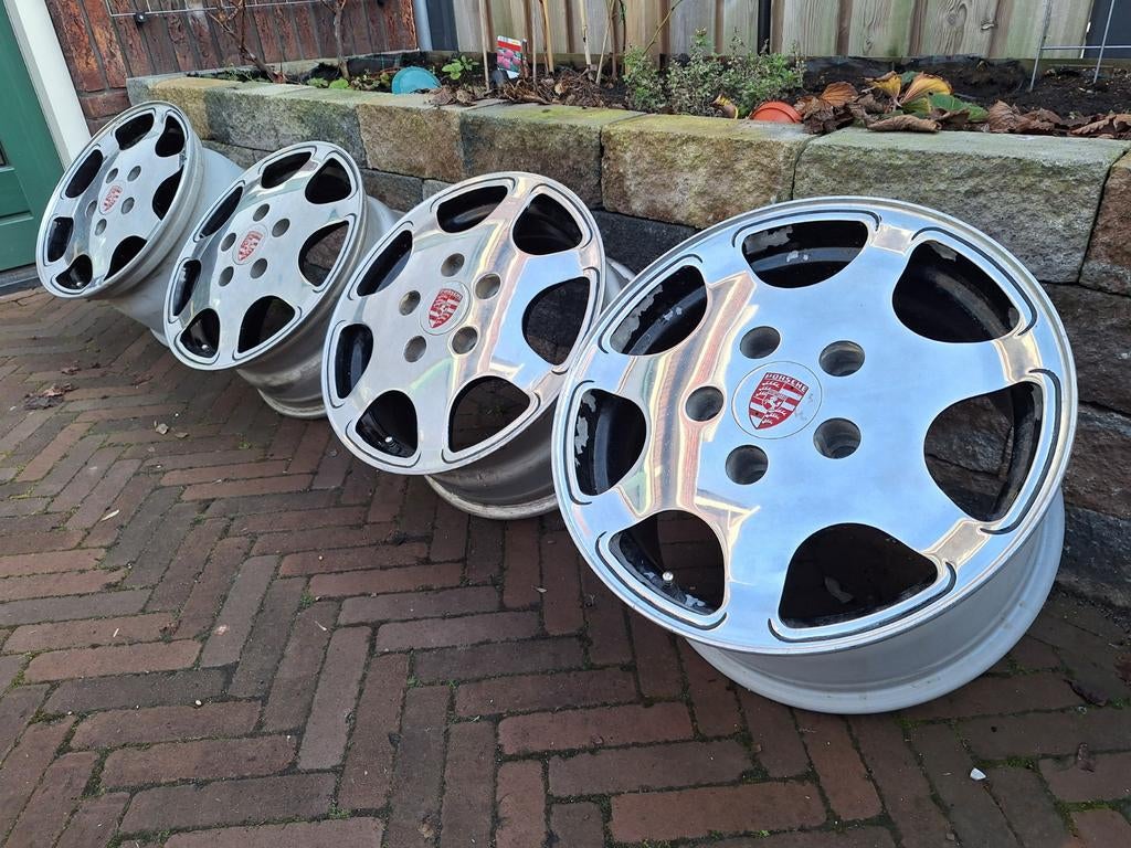 16" Porsche Clubsport velgen breedset 5x130. 4x100 Golf Polo, Ophalen of Verzenden