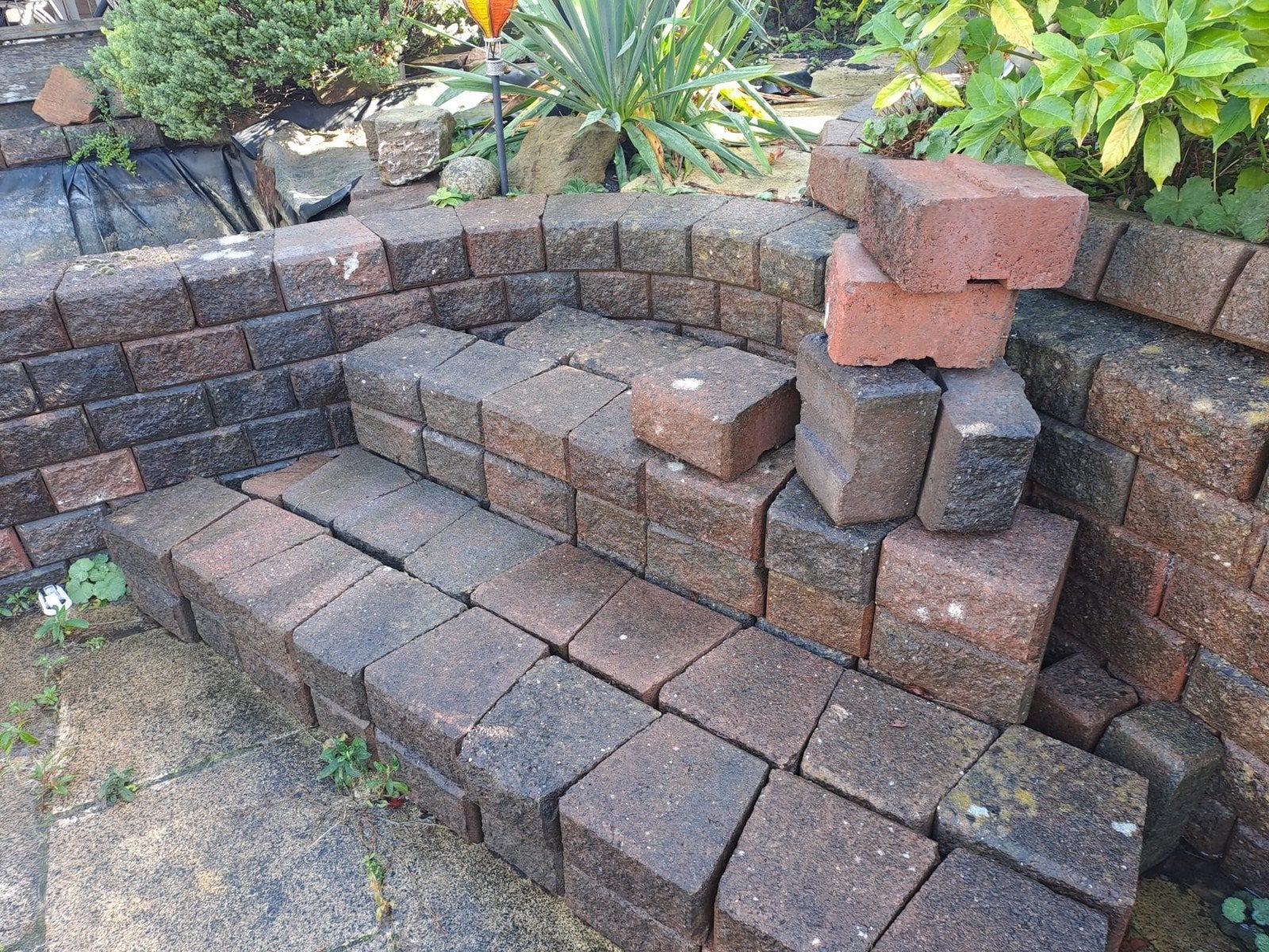 stapelstenen voor border of rond de vijver +/-500 stuks, Tuin en Terras, Ophalen, Beton, Overige typen