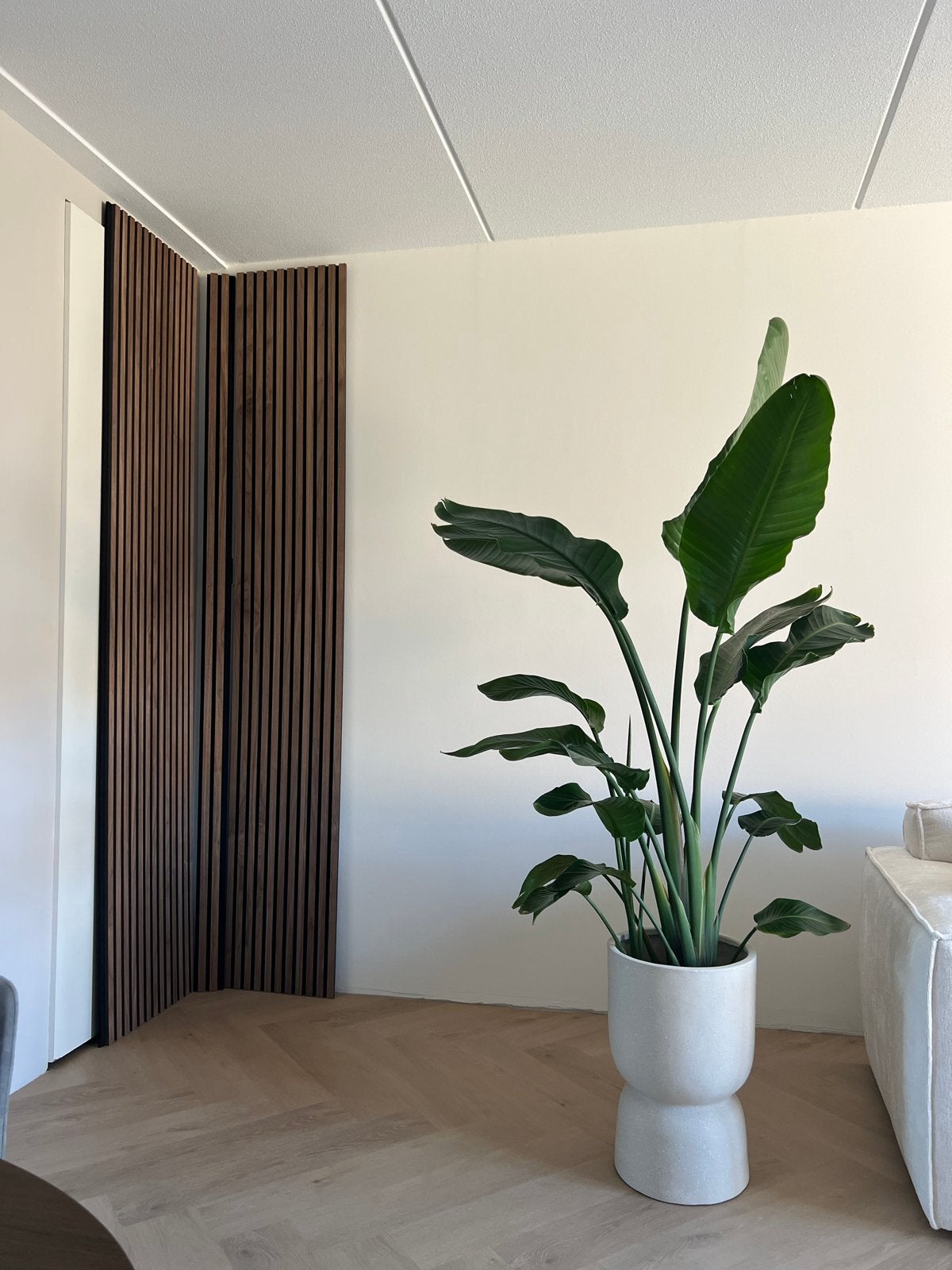2 Walnoot Houten Wandpanelen - 3 delen, Ophalen, Hout, Zo goed als nieuw, Bruin
