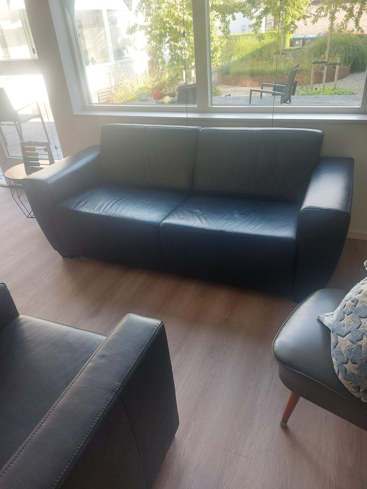 2,5 zits bank met fautieulle, Ophalen, Leer