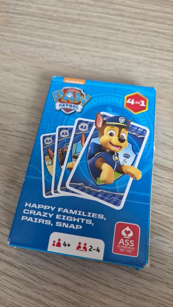 Paw Patrol 4-in-1 Kaartspel - Happy Families & Meer, Een of twee spelers, Ophalen of Verzenden, Gebruikt, ASS Altenburger