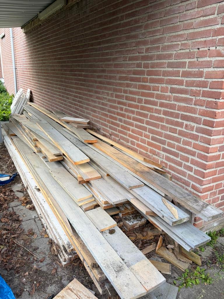 Steigerhout, Doe-het-zelf en Verbouw, Hout en Planken, Ophalen, 25 tot 50 mm, Zo goed als nieuw, Plank
