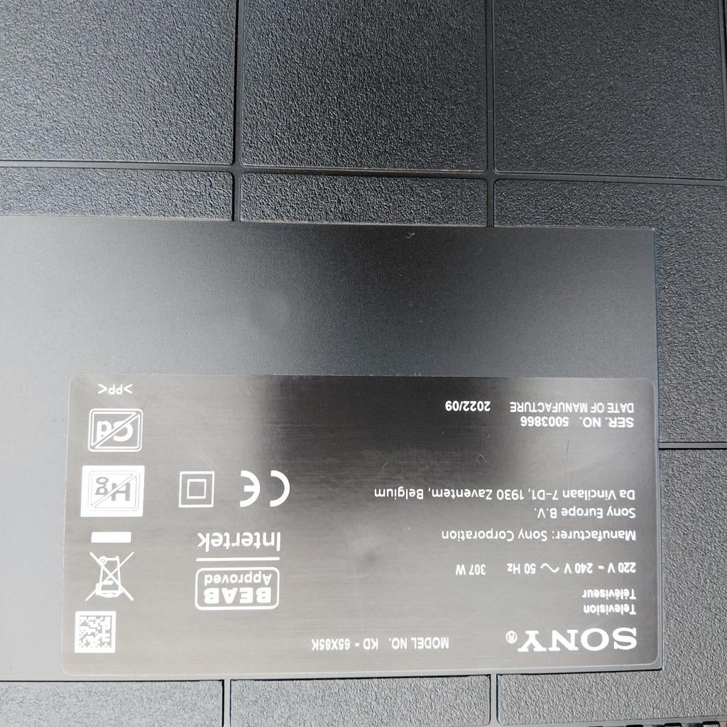 Sony 65x85k 75 inch QLED TV - Defect scherm (onderdelen), Audio, Tv en Foto, Televisies, QLED, Ophalen of Verzenden, Niet werkend