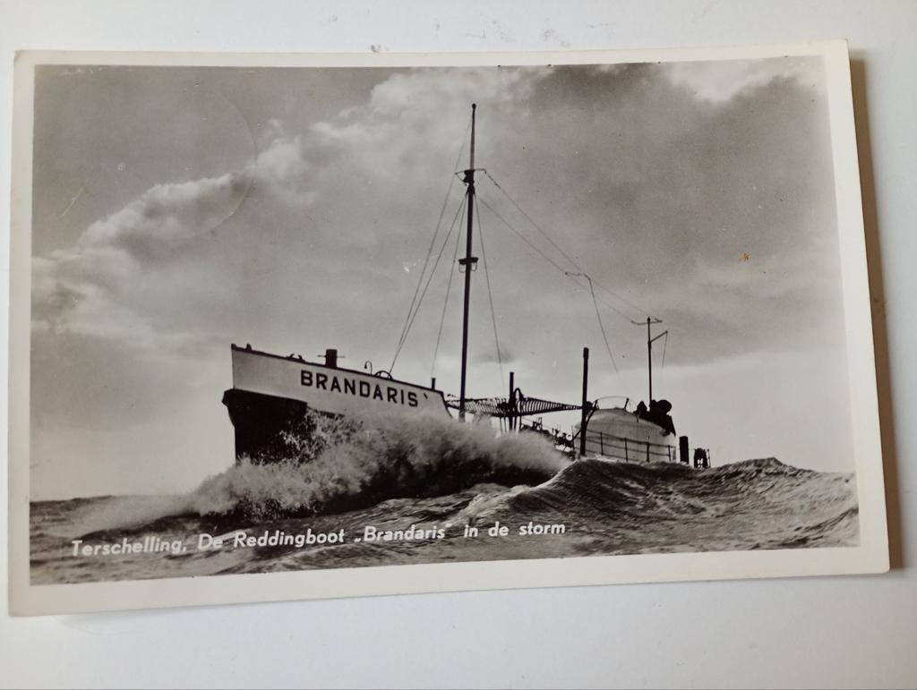 Terschelling Scheepvaart Reddingsboot Brandaris 1958, Ophalen of Verzenden, 1940 tot 1960, Gelopen, Waddeneilanden