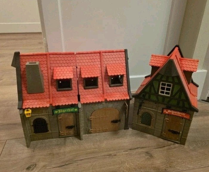 vintage playmobil fort ridderkasteel huis part 3522 en 3225, Ophalen of Verzenden, Gebruikt
