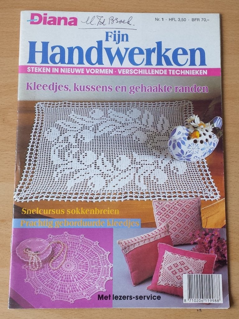 Haken - Fijn Handwerken nr.1 - Diana - 1992, Gebruikt, Diana, Ophalen of Verzenden, Patroon of Boek