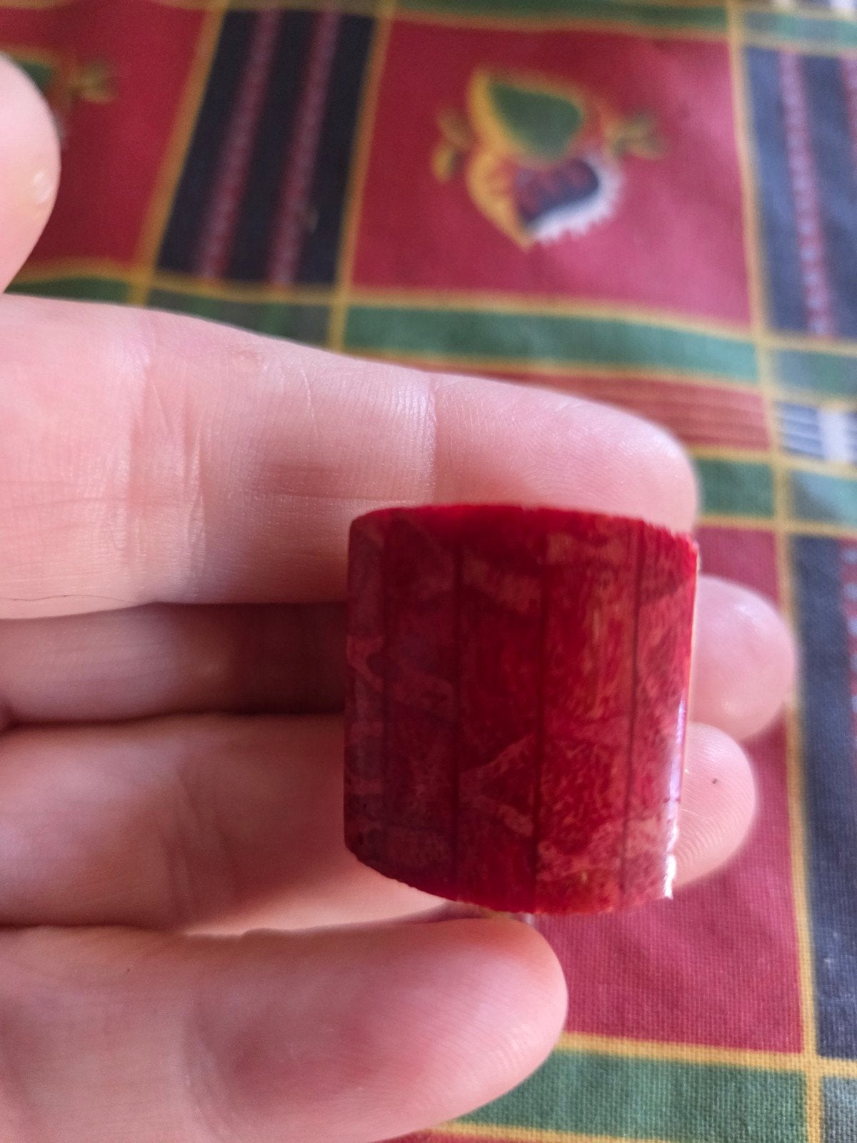 Mooie rode ring, maat 18, zo goed als nieuw, Sieraden, Tassen en Uiterlijk, 18 tot 19, Kunststof, Ophalen of Verzenden, Zo goed als nieuw