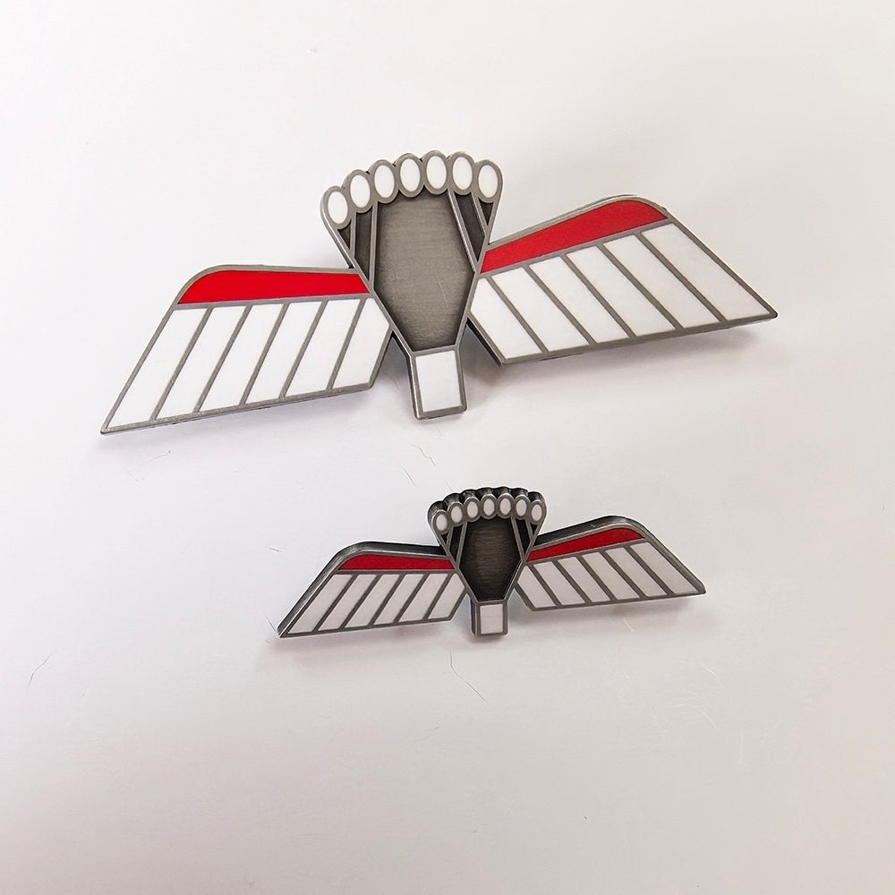 Metalen parawing B vrije val (KLU), Verzamelen, Ophalen of Verzenden, Luchtmacht, Nederland, Lintje, Medaille of Wings