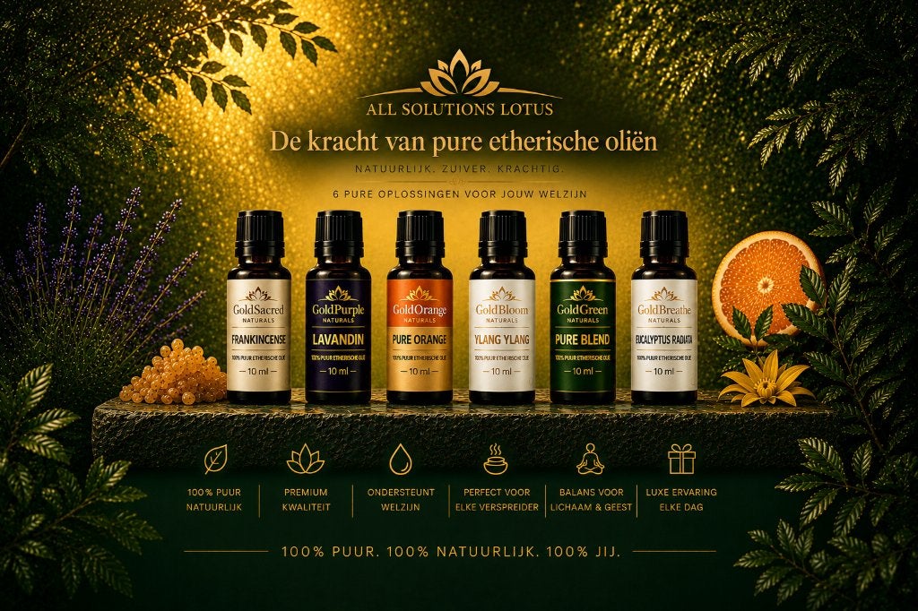 100% Pure Etherische Oliën | All Solutions Lotus, Ophalen of Verzenden, Nieuw, Aroma