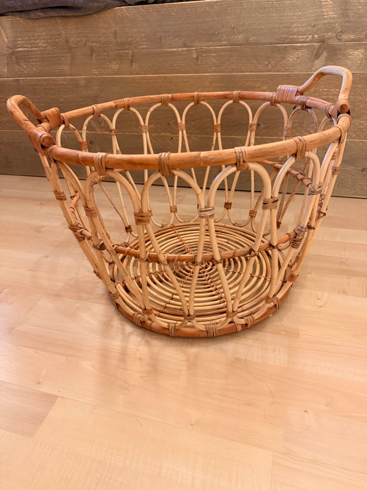 Rotan mand van Ikea, Ophalen, Met handvatten, Mand, Rond