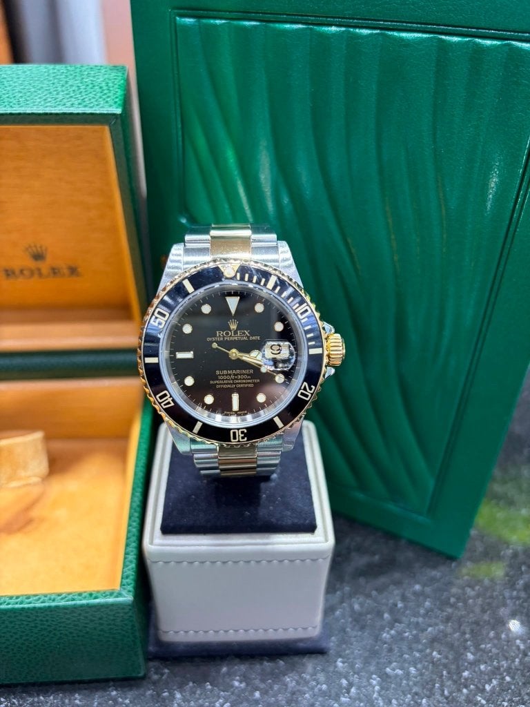 Rolex submariner date. box and papers. Ref 16613, Sieraden, Tassen en Uiterlijk, Horloges | Heren, Rolex, Polshorloge, Ophalen of Verzenden