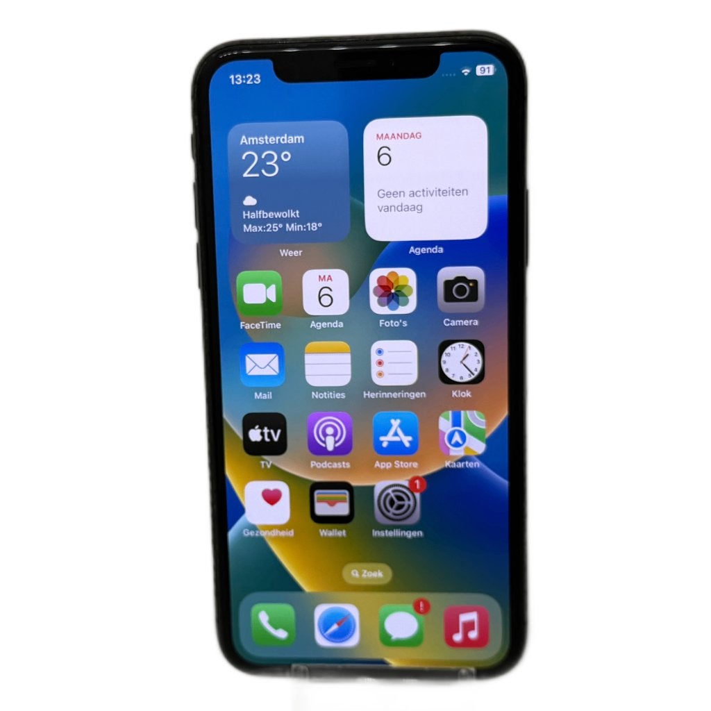 iPhone X 256GB Zwart | Batterij onderhoud | iOS 16.7.16, 256 GB, Toulonselaan 72, Zo goed als nieuw, 76 %