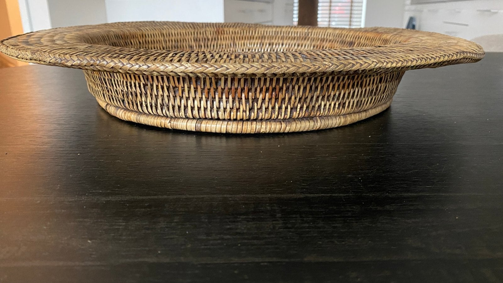 Decoratieve rotan schaal, Ophalen, Overige materialen, Gevlochten, Schaal