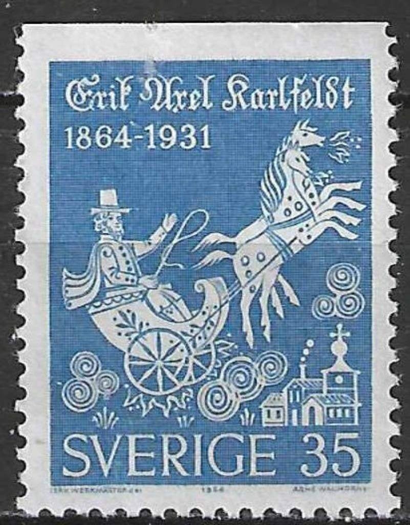 Zweden 1964 - Yvert 514a - Erik Karlfeldt - Boven (PF), Verzenden, Zweden, Postfris