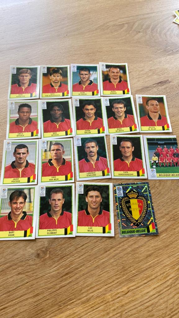 Panini euro 2000 belgie, Ophalen of Verzenden, Zo goed als nieuw, Buitenlandse clubs, Poster, Plaatje of Sticker
